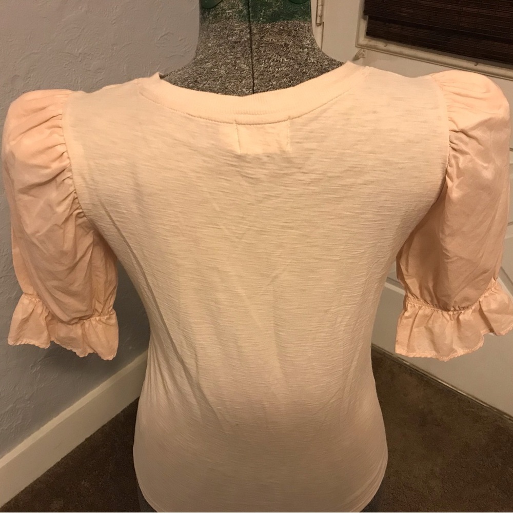 Nation LTD Big Gathered Tee. In Pink - Picture 5 of 7